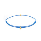 Blue Cord Bracelet In Gold