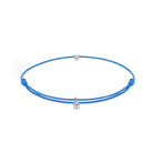 Blue Cord Bracelet In Silver