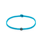 Blue Octagon Macrame Bracelet In Oxide
