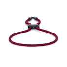 Claret Red Lace Bracelet In Oxide
