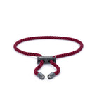 Claret Red Lace Bracelet In Oxide