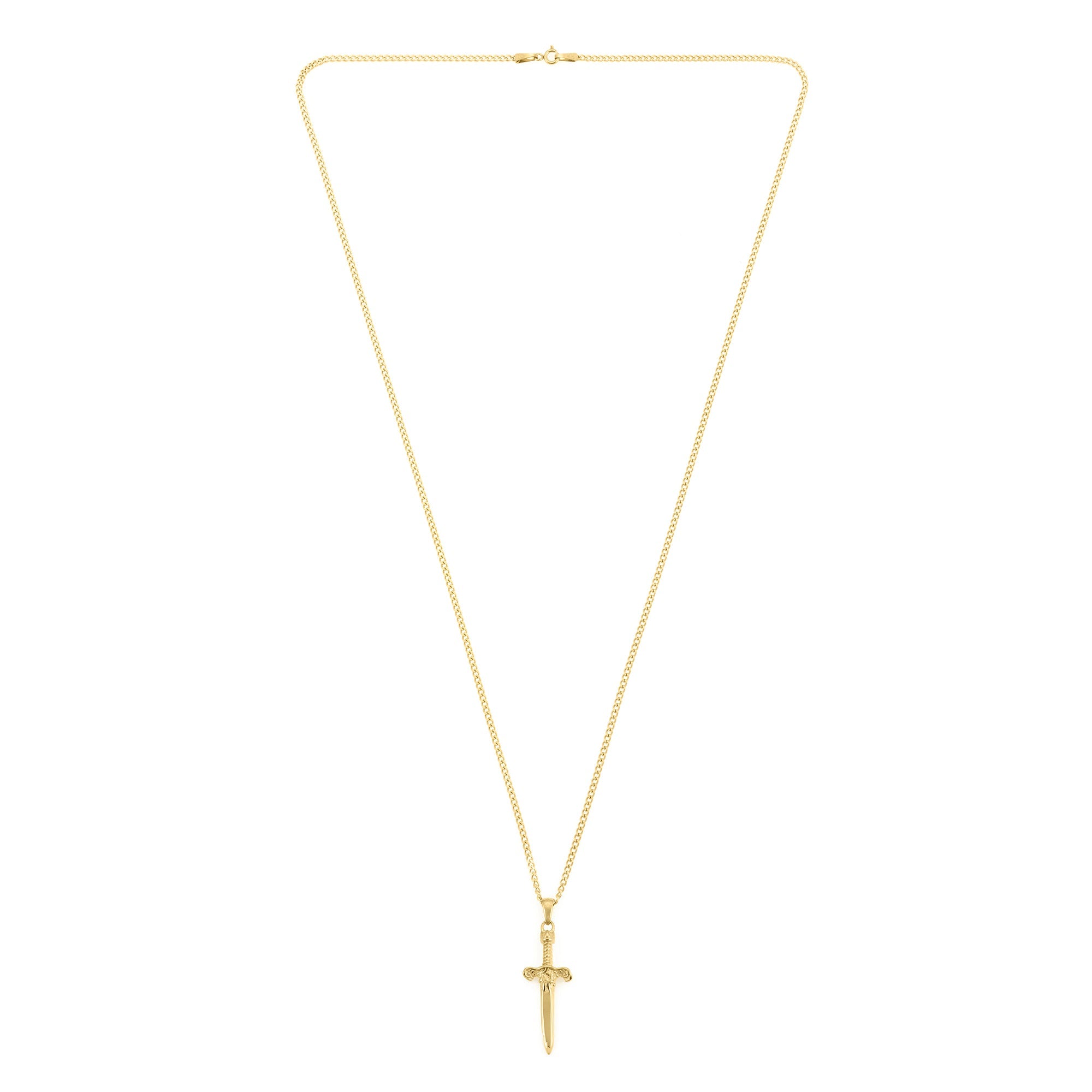 Broken Sword Necklace In Gold
