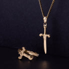 Broken Sword Necklace In Gold