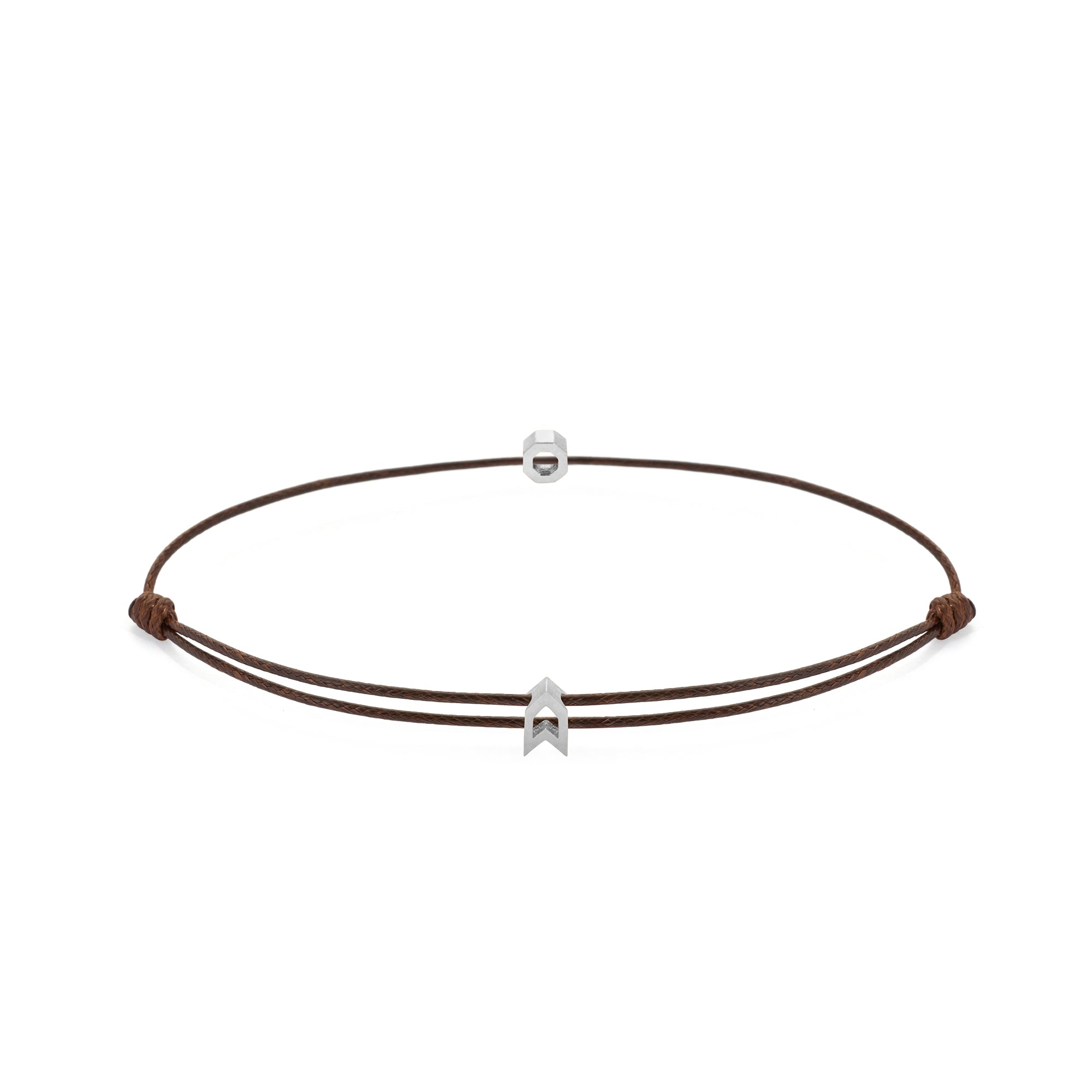 Brown Chance Bracelet In Silver