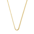 Cable Curb Necklace In Gold