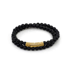 Double Onyx Bracelet In Gold