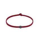 Claret Red Octagon Macrame Bracelet In Oxide