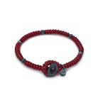 Claret Red Snake Knot Bracelet In Oxide