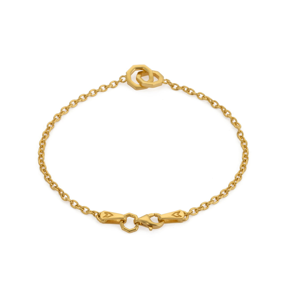 Couple Octagon Bracelet In Gold
