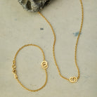Couple Octagon Bracelet In Gold