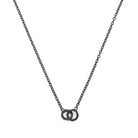 Couple Octagon Necklace In Oxide