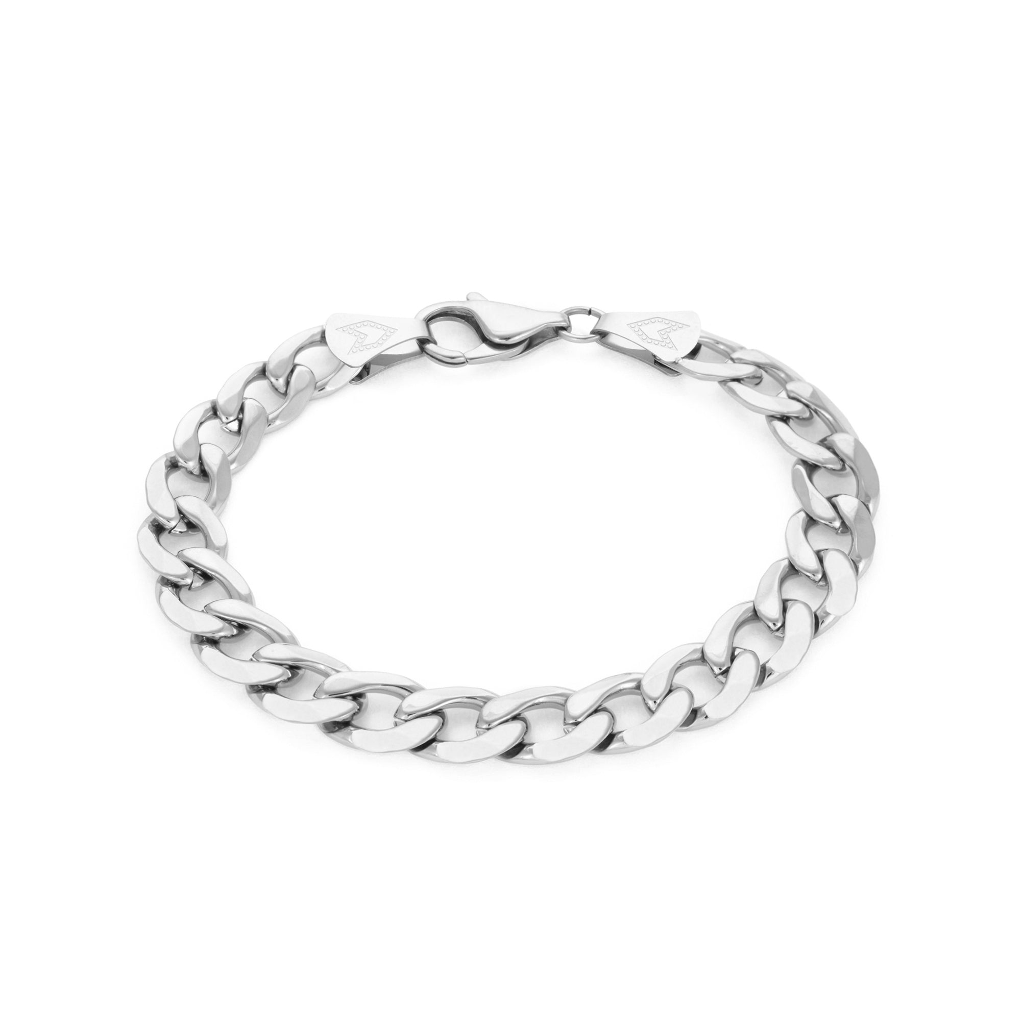 Curb Chain Bracelet In Silver