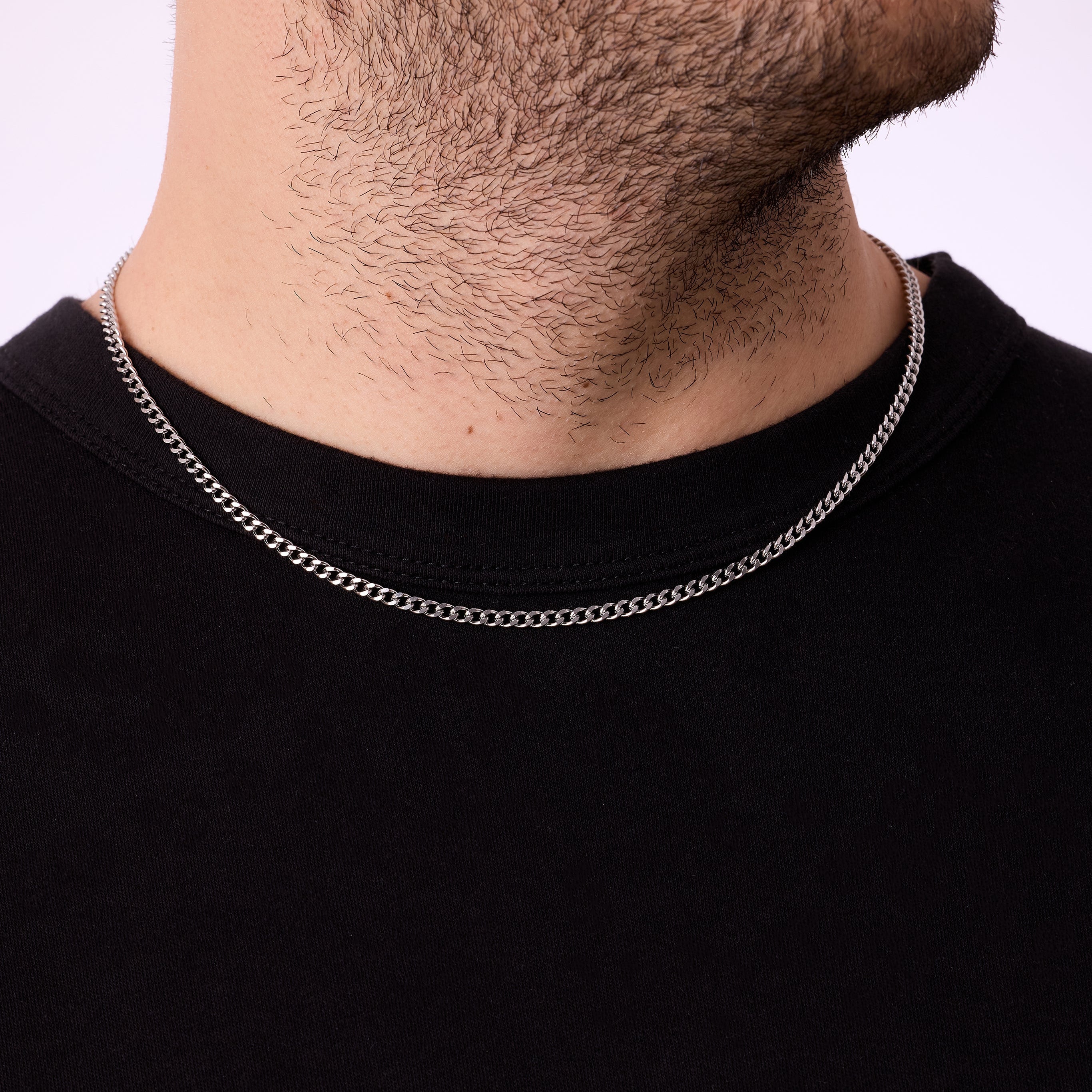 Curb Necklace In Silver