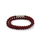 Double Agate Bracelet In Silver