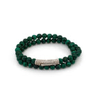 Double Malachite Bracelet In Silver