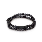 Double Obsidian Bracelet In Oxide