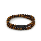 Double Tiger Eye Bracelet In Oxide