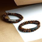 Double Tiger Eye Bracelet In Oxide