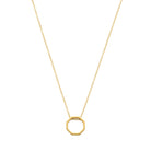Empty Octagon Necklace In Gold