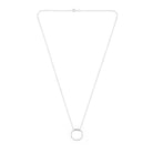 Empty Octagon Necklace In Silver