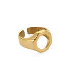 Empty Octagon Ring In Gold