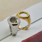 Empty Octagon Ring In Gold