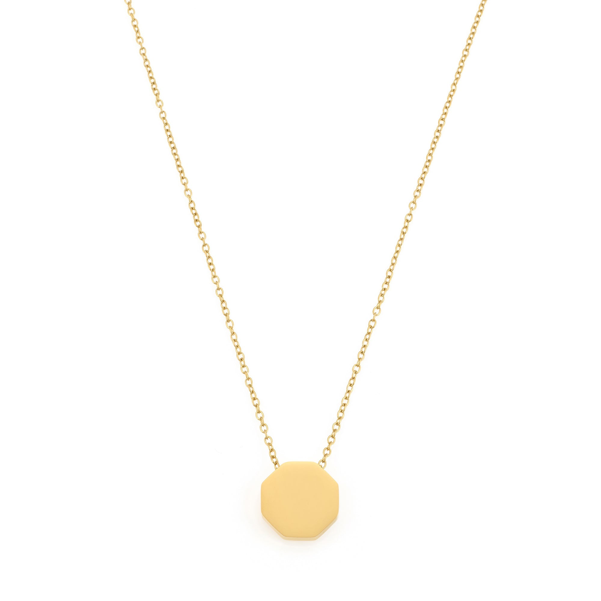 Full Octagon Necklace In Gold
