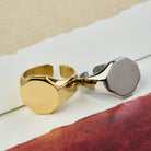 Full Octagon Ring In Gold