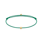 Green Cord Bracelet In Gold
