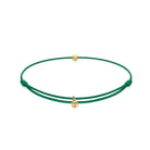 Green Cord Bracelet In Gold