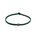 Green Octagon Macrame Bracelet In Oxide