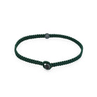 Green Octagon Macrame Bracelet In Oxide