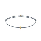 Grey Cord Bracelet In Gold