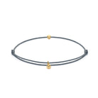 Grey Cord Bracelet In Gold