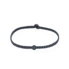 Grey Octagon Macrame Bracelet In Oxide
