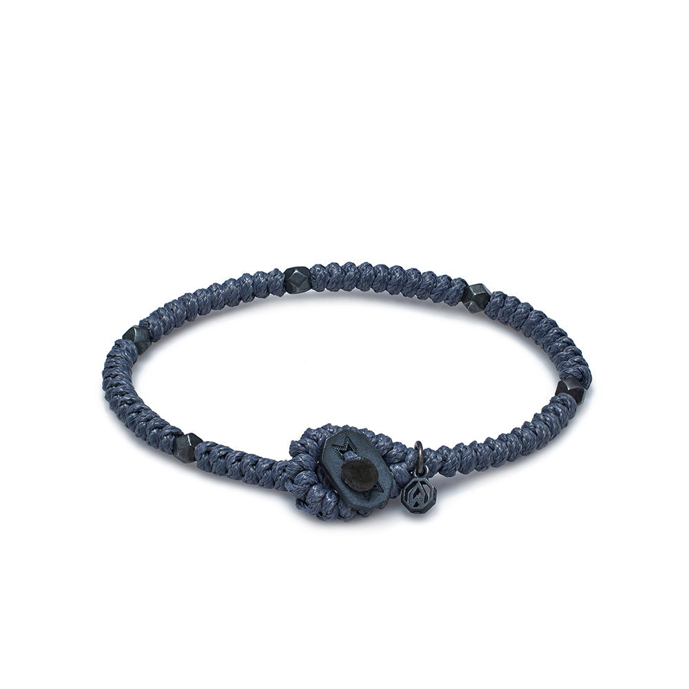 Grey Snake Knot Bracelet In Oxide
