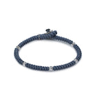 Grey Snake Knot Bracelet In Silver