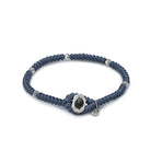 Grey Snake Knot Bracelet In Silver