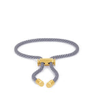 Grey Lace Bracelet In Gold