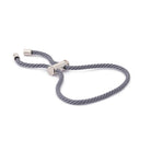 Grey Lace Bracelet In Silver