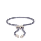 Grey Lace Bracelet In Silver