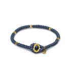 Grey Snake Knot Bracelet In Gold