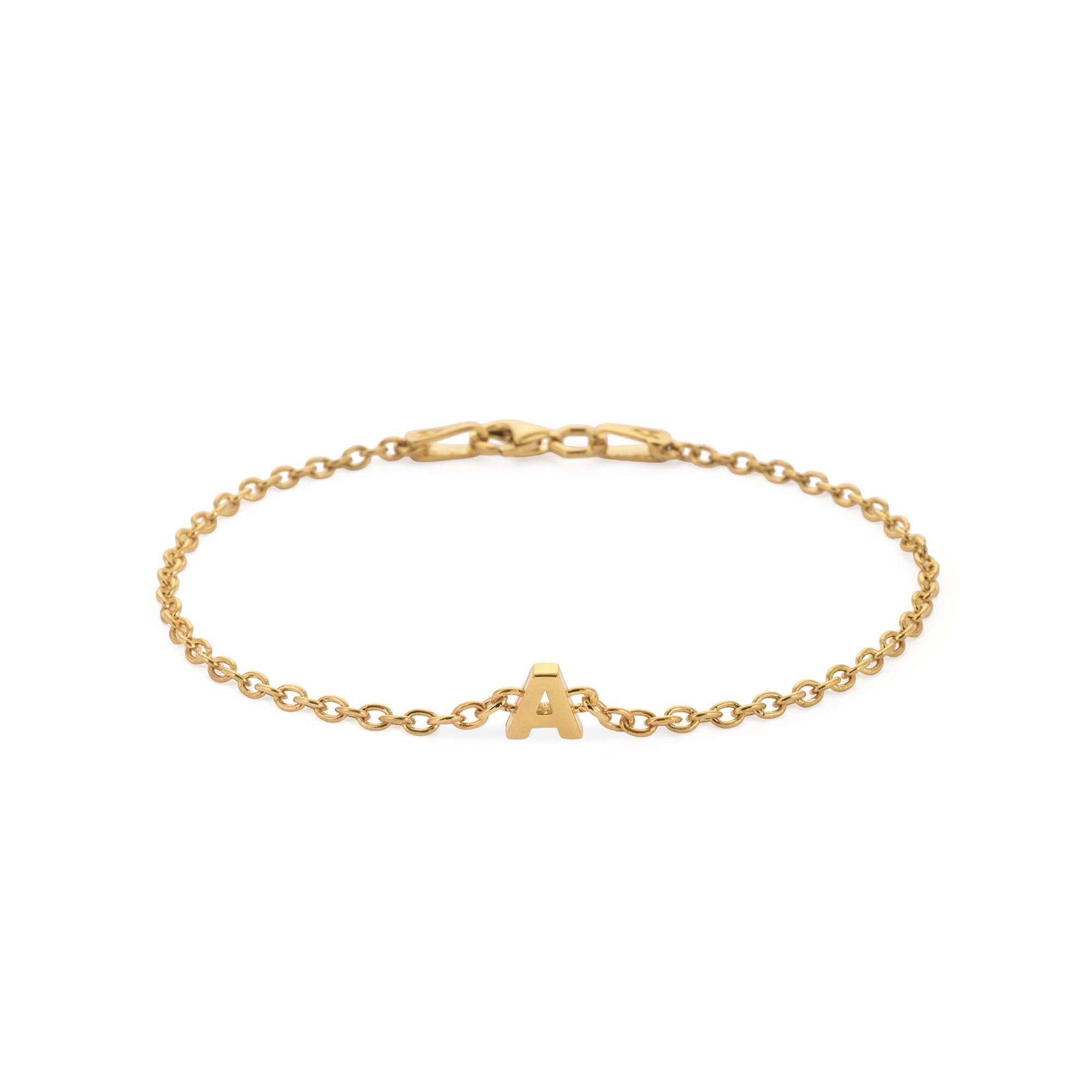 Alphabet Chain Bracelet In Gold