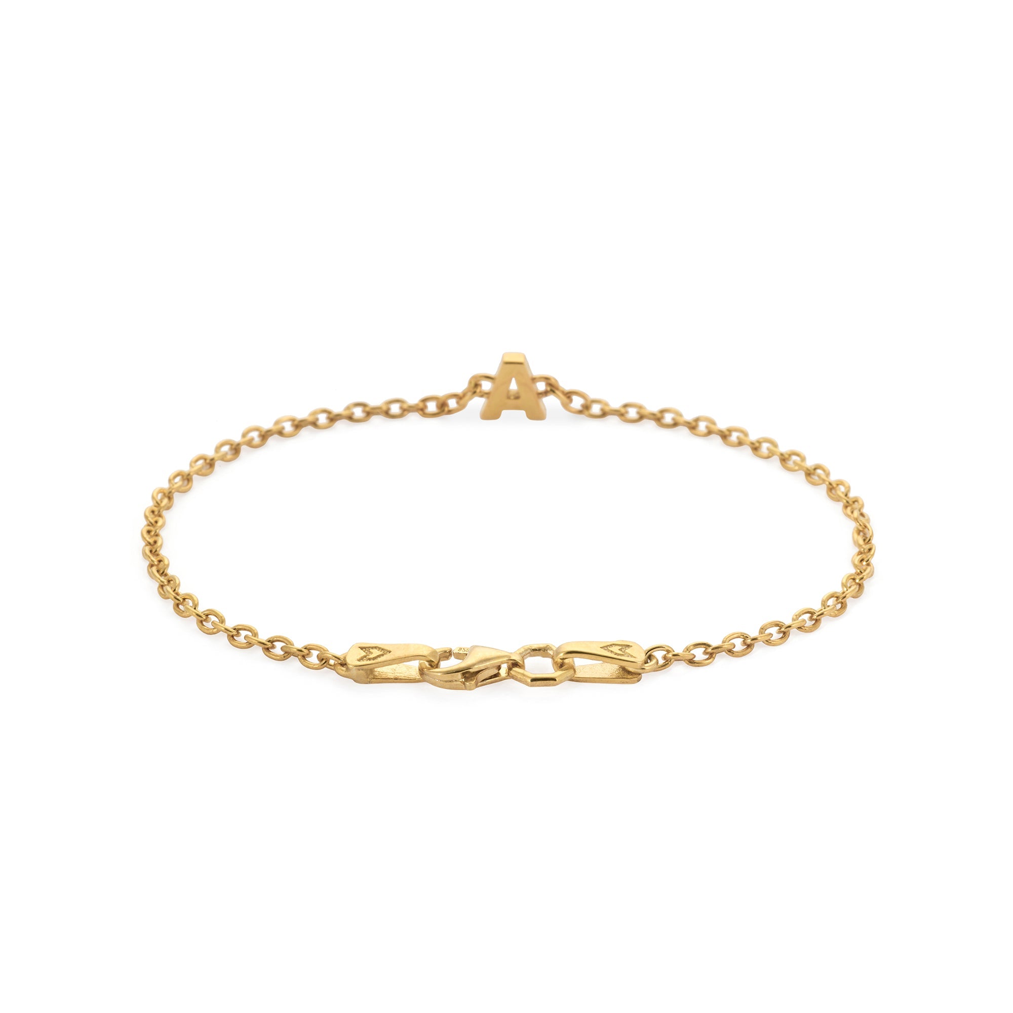 Alphabet Chain Bracelet In Gold