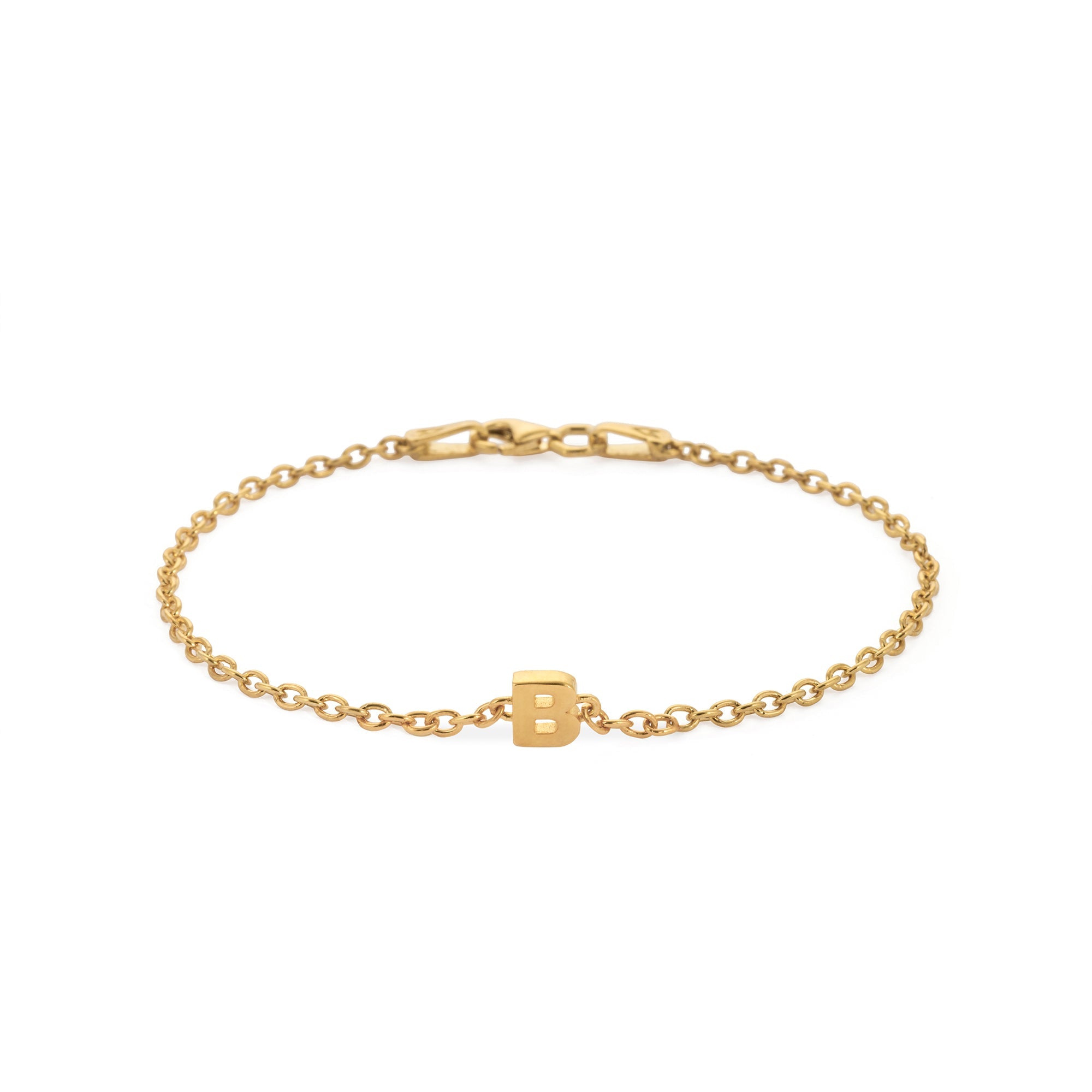 Alphabet Chain Bracelet In Gold