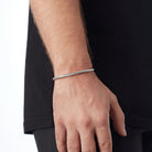 Helical Chain Bangle In Silver