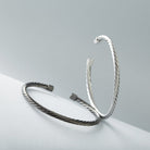 Helical Chain Bangle In Silver