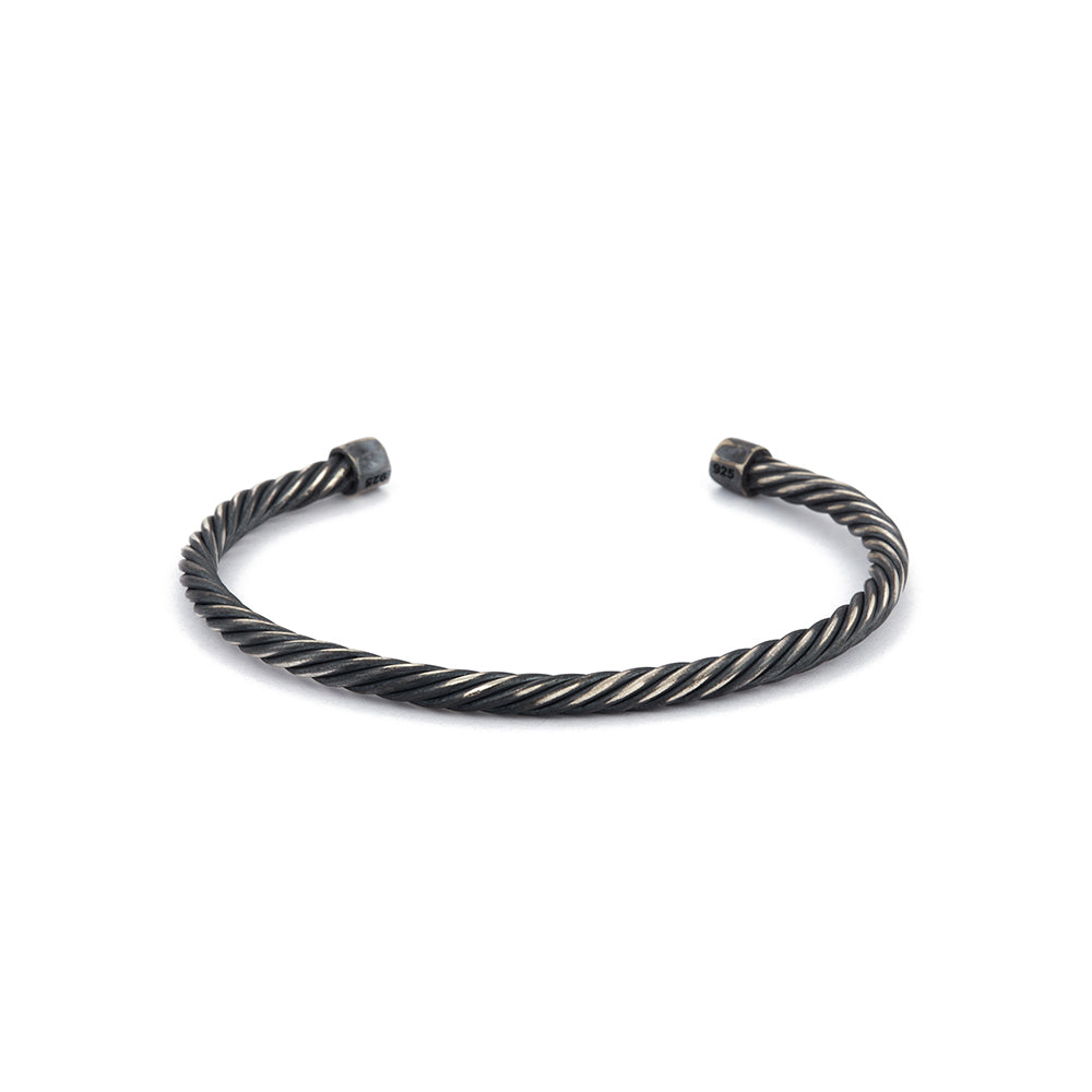 Helical Chain Bangle In Oxide