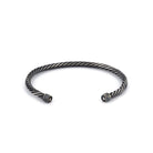 Helical Chain Bangle In Oxide