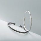 Helical Chain Bangle In Oxide